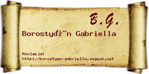 Borostyán Gabriella névjegykártya