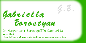 gabriella borostyan business card